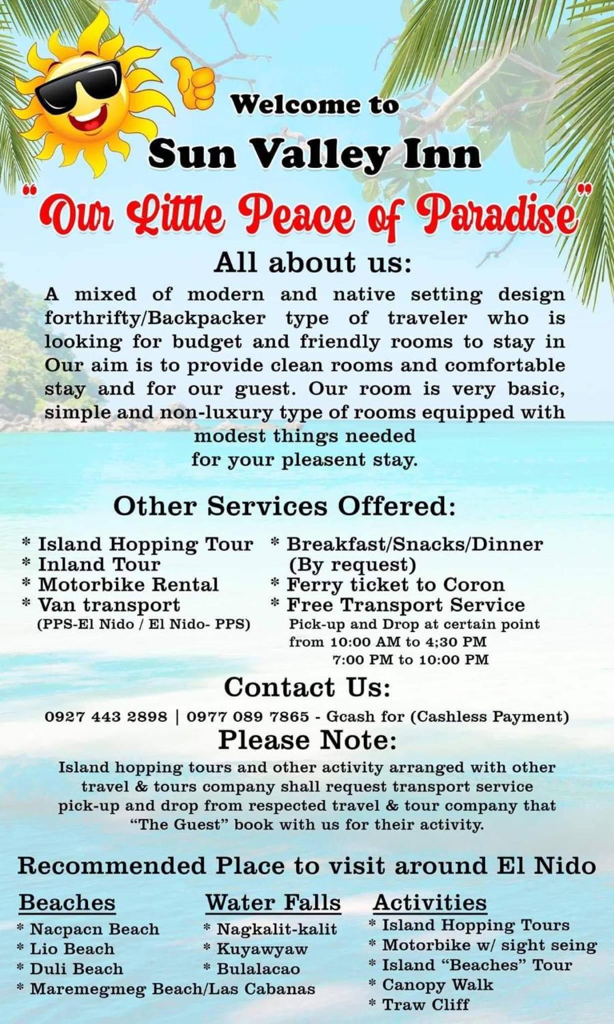 Sun Valley Backpackers Inn El Nido Exterior photo